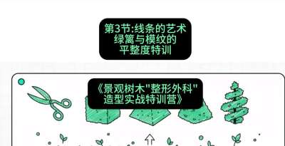 第03节：线条的艺术&mdash;&mdash;绿篱与模纹的平整度特训，课程：《景观树木&ldquo;整形外科&rdquo;造型实战特训营》#识农AI